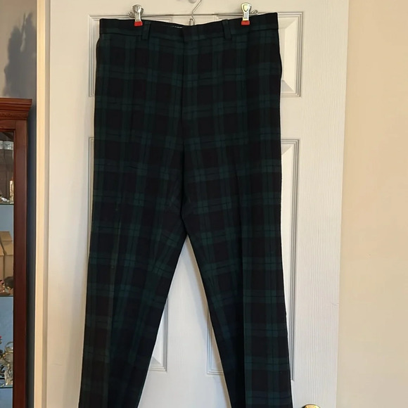 Pendleton Woolen Mills Men’s 3-piece set, vest/pants/cap, navy blue/forest green - Picture 6 of 10